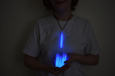 4 inch 10mm Blue Glow Sticks- 25 Per Package